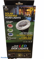 Solar Powered 4 LED Lights 2 Pack! No Tools, No Mess! Easy to Install! Use Anywhere you want light!