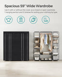 New in box! SONGMICS Closet Wardrobe, Portable Closet, Clothes Rail, Clothes Storage Organizer, Black