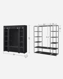 New in box! SONGMICS Closet Wardrobe, Portable Closet, Clothes Rail, Clothes Storage Organizer, Black