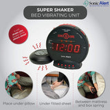 New in box! Sonic Bomb Dual Extra Loud Alarm Clock with Bed Shaker, Vibrating Alarm for Heavy Sleepers, Full Range Dimmer, Battery Backup – Black! Retails 75+