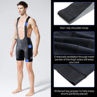 New with tags! Souke Sports Men's Cycling Bib Shorts 4D Padded Bike Biking Pants Breathable Compression Bicycle Tights, Sz L!