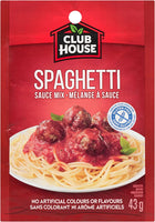 New Club House, Dry Sauce/Seasoning/Marinade Mix, Spaghetti, 43g! Includes 6 packages!