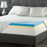 New Spa Sensations by Zinus 4" Cooling Gel Memory Foam Mattress Topper, QUEEN! Comes compressed in box for easy transport! Retails $190+