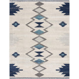New splash -2890-Cream-Grey-Blue Area Rug, 2Ft 3 inch X 3Ft 7 inch! Made in Turkey! Stain & Fade Resistant!