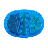 New Parent's Choice Stack & Go Section Plate with Fork. Age 12 Mth+