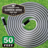 New Stainless Steel Hose-50 FT! The world's toughest garden hose! Durable, Kink Free, Heavy Duty!! Box has damage!