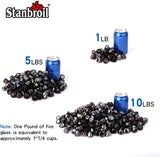 New Stanbroil 10-Pound Reflective Fire Glass Diamonds - 1/2 inch Luster Fire Glass for Fireplace Fire Pit and Landscaping, Amber Luster