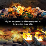 New Stanbroil 10-Pound Reflective Fire Glass Diamonds - 1/2 inch Luster Fire Glass for Fireplace Fire Pit and Landscaping, Amber Luster