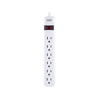 New Staples 6-Outlet Grounded Power Strip, 15' Cord, White