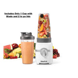 New in box! Starfrit Electric Personal Blender - White! Includes 1 Cup with Blade & 2 To Go Lids! Missing 1 Cup & Grinding Blade!