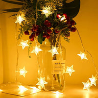 New FANMAOUS LED Star 40 LED 17FT Star String Lights Plug In, Fairy String Light for Home, Ramadan Party, Christmas, Wedding, Garden Decorations, Warm White