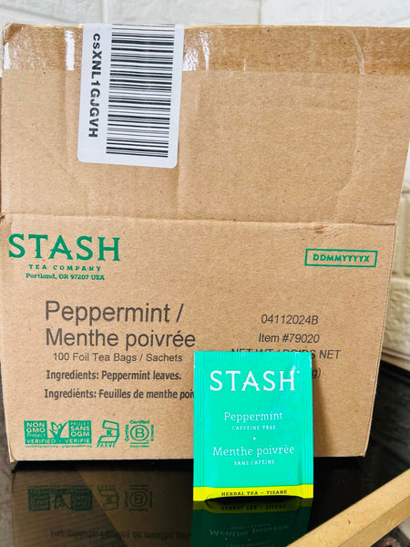 New sealed in box! Stash Peppermint Caffeine Free Tea, 1 Foil Tea Bags! BB: 11/24