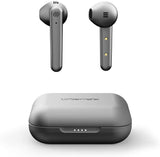 New Urbanista Stockholm Plus True Wireless Earbuds - Over 20 Hours Playtime, IPX4 Waterproof Earphones, Bluetooth 5.0 Headphones, Touch Controls & Enhanced Microphone for Clear Calling, Titanium! Retails $132+