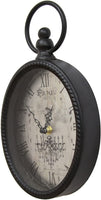 New Stratton Home Decor Antique Black Metal Oval Wall Clock - 6.75 x 11.5 x 1.1!