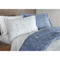 New Wayfair Strongsville Microfiber Reversible Duvet Cover Set in Queen, Blue! Retails $96+