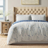 New Wayfair Strongsville Microfiber Reversible Duvet Cover Set in Queen, Blue! Retails $96+