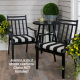 Stripe Indoor/Outdoor Dining Chair Cushion (Set of 2)! Chairs NOT Included! Retails $140+