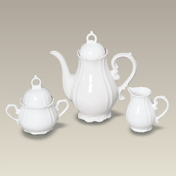 New in box! White Suai Tasse 3 Piece 20 -oz. Porcelain Teapot Set by Canora Grey! Retails $99+