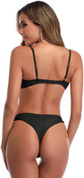 New with tags! Summer Mae Women's Sexy Bikini Set Push Up Padded Brazilian Swimwear, Black, Sz S!