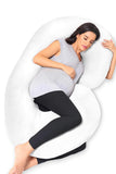 New Summermae Pregnancy Pillow with Cotton Cover C Shape, White!