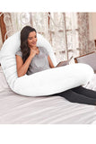 New Summermae Pregnancy Pillow with Cotton Cover C Shape, White!