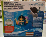 New in box! Salt Water System for above ground Pools, works up to 7000 Gallons and Pools up to 18"X52" Size!
