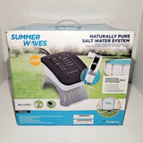 New in box! Salt Water System for above ground Pools, works up to 7000 Gallons and Pools up to 18"X52" Size!