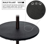 New Sundale Outdoor Adjustable Umbrella Table, Portable Round Table Tray with Umbrella Hole, for Beach Patio Garden Poolside 20in Diameter! Retails $90+