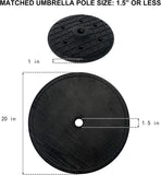 New Sundale Outdoor Adjustable Umbrella Table, Portable Round Table Tray with Umbrella Hole, for Beach Patio Garden Poolside 20in Diameter! Retails $90+