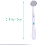 SUPVOX 2pcs Dental Mirror Oral Mirror Tooth Mouth Inspection with LED Light For Inspecting Teeth and Mouth Dental Care (Green Orange)