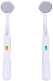 SUPVOX 2pcs Dental Mirror Oral Mirror Tooth Mouth Inspection with LED Light For Inspecting Teeth and Mouth Dental Care (Green Orange)