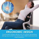 New Supa Modern Memory Foam Car Seat Cushion and 3D Mesh Lumbar Support Pillow Coccyx Orthopedic Seat Cushion for Office Chair Lumbar Support Back Pillow for Reliving Lower Back Pain