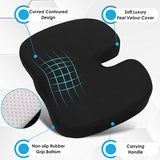 New Supa Modern Memory Foam Car Seat Cushion and 3D Mesh Lumbar Support Pillow Coccyx Orthopedic Seat Cushion for Office Chair Lumbar Support Back Pillow for Reliving Lower Back Pain