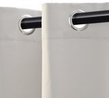 New SUPERIOR Blackout Thermal 96 Inch Length 2 Panels Chrome Grey Grommet Top Panels Energy Saving, 52" x 96", winner can buy 1 more set at winning bid!