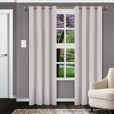 New SUPERIOR Blackout Thermal 96 Inch Length 2 Panels Chrome Grey Grommet Top Panels Energy Saving, 52" x 96", winner can buy 1 more set at winning bid!
