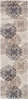 New Superior Elegant Leigh Collection Area Rug Runner, 2'7 x 7'10 with hints of blues, beiges, blacks, cream!