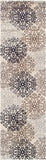 New Superior Elegant Leigh Collection Area Rug Runner, 2'7 x 7'10 with hints of blues, beiges, blacks, cream!