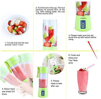 New in box! Supkitdin Portable Blender, Personal Mixer Fruit Rechargeable with USB, Mini Blender for Smoothie, Fruit Juice, Milk Shakes, 380ml, Six 3D Blades for Great Mixing (Green)