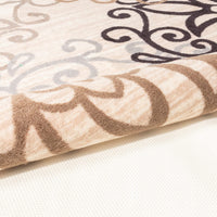 New Superior Elegant Leigh Collection Area Rug Runner, 2'7 x 7'10 with hints of blues, beiges, blacks, cream!