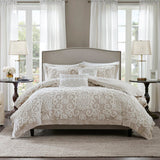 Brand new in package! Great Quality Wayfair Harbor House Suzanna Cotton & Chenille Duvet Cover Full/Queen Size - Taupe , Medallion Duvet Cover Set – 3 Piece – Cotton! Retails $270+