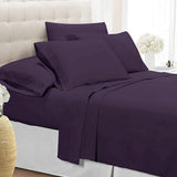 Swift Home Luxury 1800 Bedding Collection, Ultra-Soft Brushed Microfiber 4-Piece Bed Sheet Sets, Extremely Durable - Easy Fit - Wrinkle Resistant - King, Eggplant