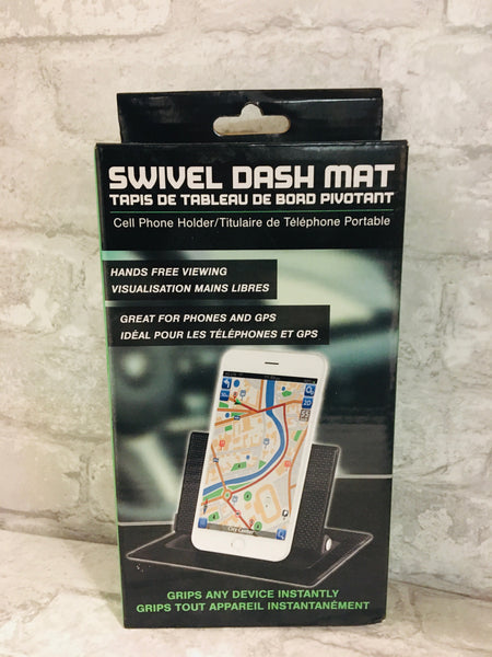 Swivel Dash Mat Cell Phone Holder! Hands free viewing! Grips any device instantly!