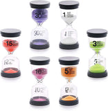 New Swpeet 6 Pack 6 Colours Hourglass Sandglass Timer Assortment Kit, 1 min/3 mins/5 mins/10 mins/15 mins/30 mins Great for Home Office Kitchen Kids Games Classroom