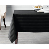 New hometrends Microfiber Stripe Tablecloth, 52"X70", Black!