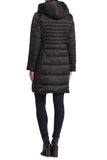 Brand new Black Oversize Hood & Bib Fitted Puffer Coat - Women Tahari, Sz M! Retails $260+
