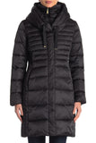 Brand new Black Oversize Hood & Bib Fitted Puffer Coat - Women Tahari, Sz M! Retails $260+
