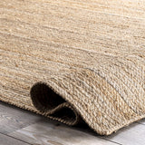 nuLOOM TAJT03 Handwoven Rigo Jute Area Rug Runner, 2'6 x 8', Natural, Hand Made in India!