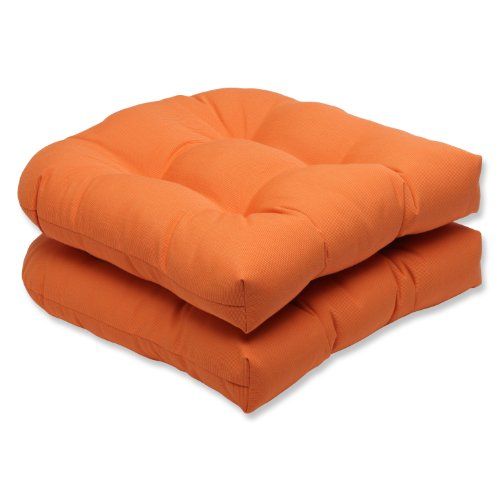 New Wayfair Indoor/Outdoor Chair Seat Cushions, 2 Pack,  Tangerine Dream by Three Posts! Retails $110+