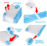 New TANTAI_CARE Reusable Vacuum Storage Bags (8 Pack,4 Sizes), Save 80% More Storage Space. Double Zip Seal & Leak Valve