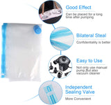 New TANTAI_CARE Reusable Vacuum Storage Bags (8 Pack,4 Sizes), Save 80% More Storage Space. Double Zip Seal & Leak Valve